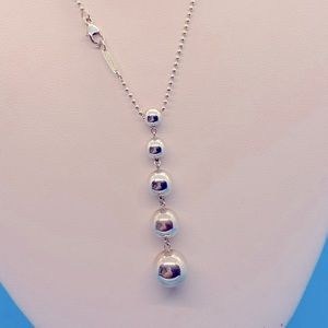 Tiffany & Co HardWear Graduated Bead Ball Drop Necklace on Bead Chain